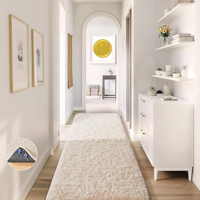 Ophanie 2x8 Runner Rug for Hallway, Upgrade Non-Slip Fluffy Soft Bedside Rugs by Ophanie