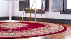 Unique Loom Reza Collection Traditional Persian Style Area Rug, Burgundy/Ivory - Image 4