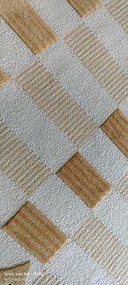 Handmade Scalloped Wool Area Rug - Image 5