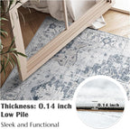 jinchan Kelda Runner Rug 2x6 Hallway Rug Kitchen Washable Runner Vintage Mat - Image 3