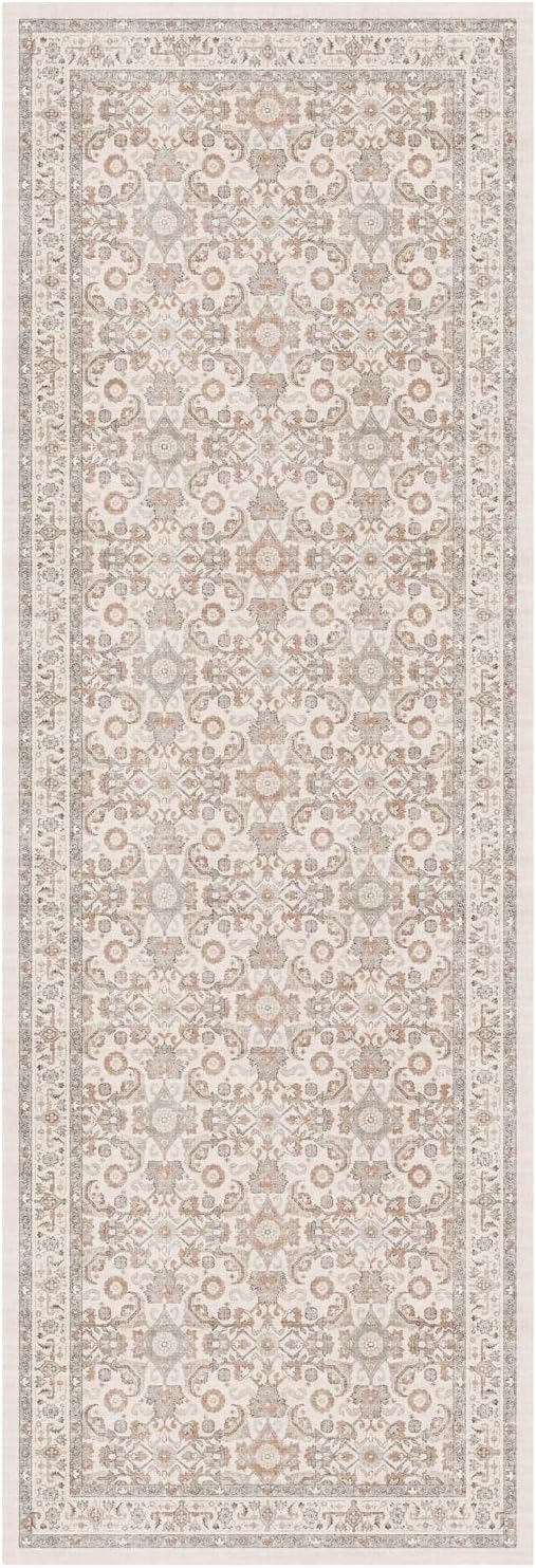 WITSHOCK 2x6 Runner Rugs for Hallways, Vintage Neutral Hallway Rugs for Entryway - Image 7