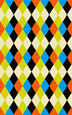 Vibrant Geometric Diamond Texture Rug - Image 2