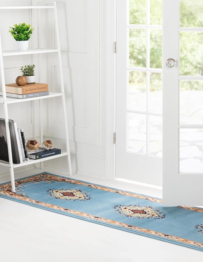 Unique Loom Reza Collection Traditional Persian Style Area Rug, Runner 3' 0" x - Image 4