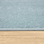 Paco Home Solid Area Rug in Light Blue Modern Plain Design, Size: 4' x 5'7" - Image 3