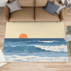 Boho Sun Area Rugs 6x8ft, Abstraction Deco Living Room Area Rug, Minimalist by Unknown