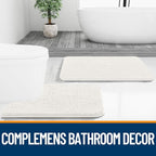 OLANLY Bathroom Rugs 44x32, Extra Soft Absorbent Chenille Bath Rugs, Rubber - Image 7
