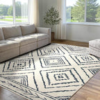 Area Rug 3x5 Rug Machine Washable Non-Slip Low Pile Print Pattern Western Rug by BESTSWEETIE