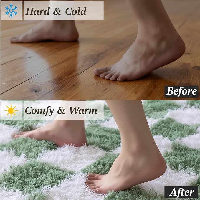 5x7 Area Rugs for Living Room Bedroom, Soft Fluffy Shaggy Bedside Rug, Indoor - Image 4