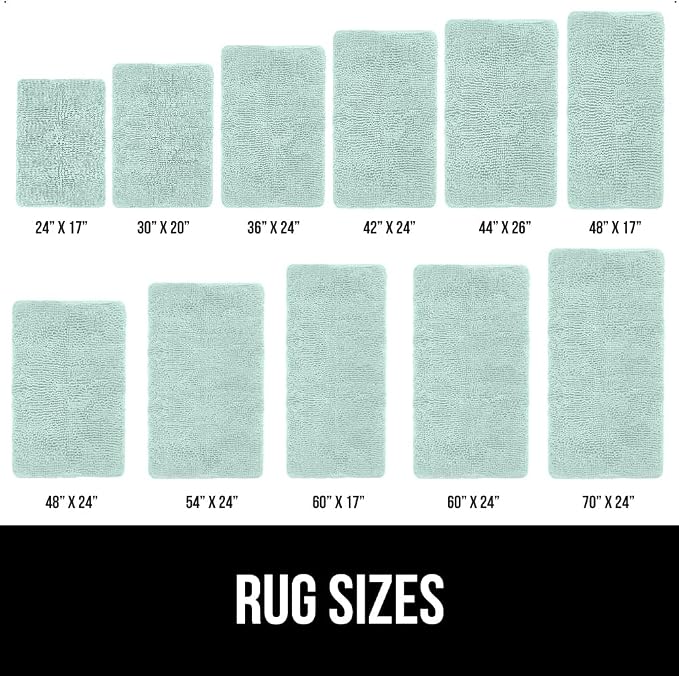 GORILLA GRIP Bath Rug Mat 30x20, Thick Soft Absorbent Chenille, Quick Dry - Image 2