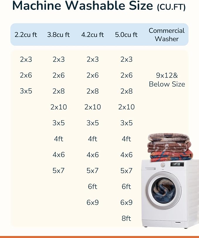 Area Rug 2x6 Rug Machine Washable Non-Slip Low Pile Print Pattern Western Rug - Image 5