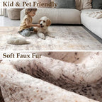 5x7 Washable Area Rug Beige Grey Abstract Living Room Bedroom Throw Rug Neutral - Image 7