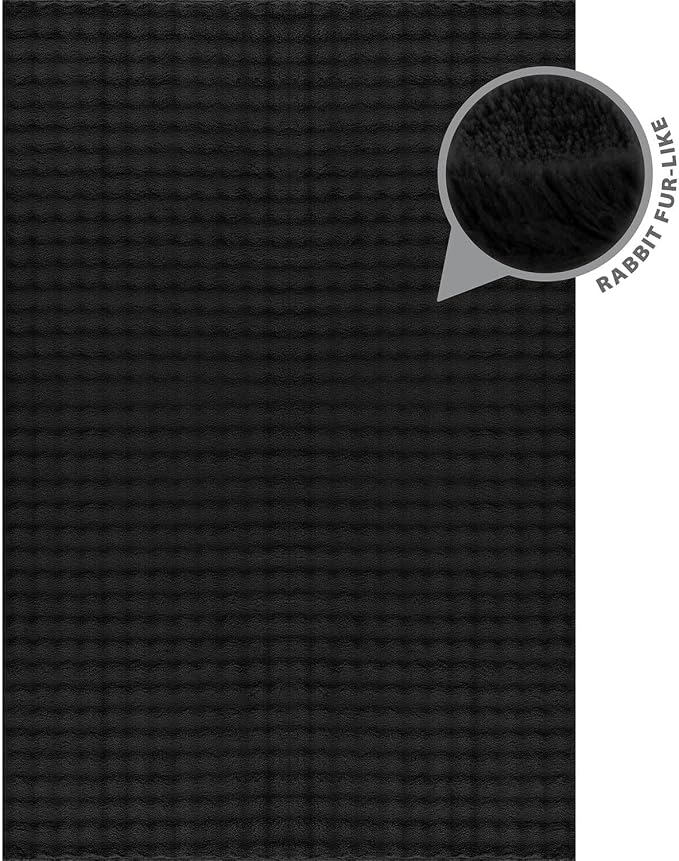 CAMILSON Modern Black Non Slip Runner Rug 2x7 Ultra Soft High Pile Kitchen Rugs - Image 9