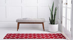 Rugs.com Lattice Frieze Collection Rug – 2' x 6' Runner Red Medium Rug Perfect - Image 3
