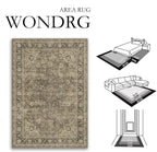 3x10 Washable Brown Runner Rug Vintage Hallway Kitchen Carpet Non-Slip Soft Low - Image 2