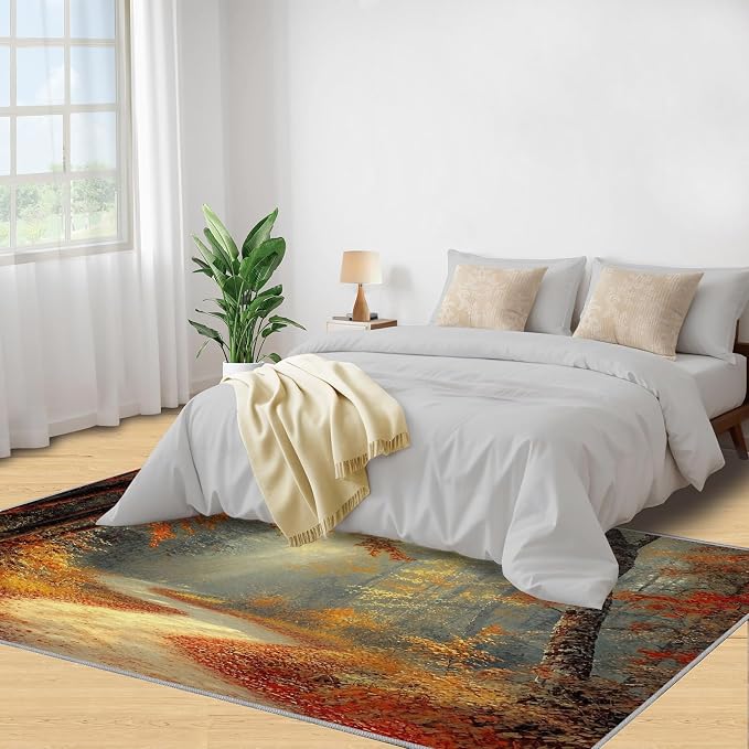 3x5 Autumn Forest Dorm Rug - Image 4