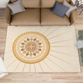 Boho Sun Area Rugs 6x8ft, Minimalist Line Living Room Area Rug, Geometric Solar by Unknown