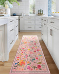 Boho Floral Runner Rug 2x6, Washable Non-Slip Kitchen Rug, Ultra Soft Vintage by Unknown