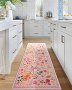 Boho Floral Runner Rug 2x6, Washable Non-Slip Kitchen Rug, Ultra Soft Vintage by Unknown