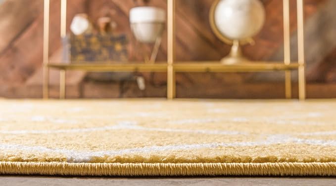Rugs.com Lattice Frieze Collection Rug – 2' x 6' Runner Yellow Medium Rug - Image 4