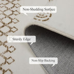 4x6 Washable Area Rug for Living Room, Carpet for Bedroom, Boho Soft Faux Wool - Image 7