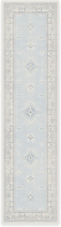 RUGGABLE Washable Vintage Runner Rug – Verena Soft Blue 2.5x10, Stain-Resistant by RUGGABLE