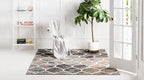 Rugs.com Lattice Frieze Collection Rug – 6' Square Blue Multi Medium Rug Perfect - Image 3