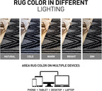 Rugshop Geometric Shag Area Rug Anthracite Dark Gray and White 2' x 3' Ideal - Image 6