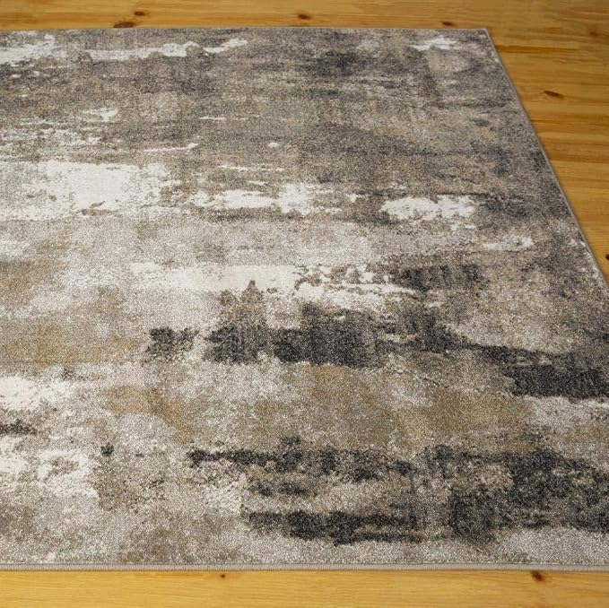 LUXE WEAVERS Lagos Collection Beige 4x5 Abstract Area Rug - Image 6