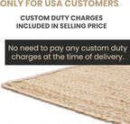 4x6 Kilim Oval Rug – Handmade Boho Oval Rug, Natural Jute Flatweave, Solid Red - Image 4