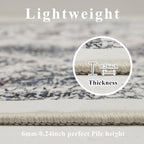 Washable 6x9 Area Rug for Living Room, Carpet for Bedroom Dining Room, Non - Image 8