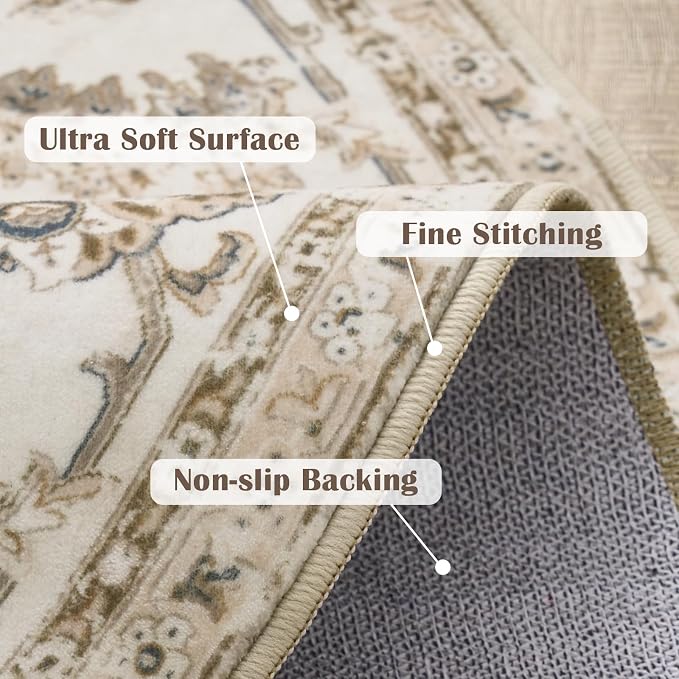 jinchan Fiora Round Rug 6ft Area Rug - Image 6