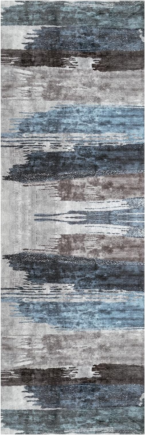 Ciicool 2'6"x10' Washable Runner Rug, Modern Abstract Hallway Rugs Runner - Image 9