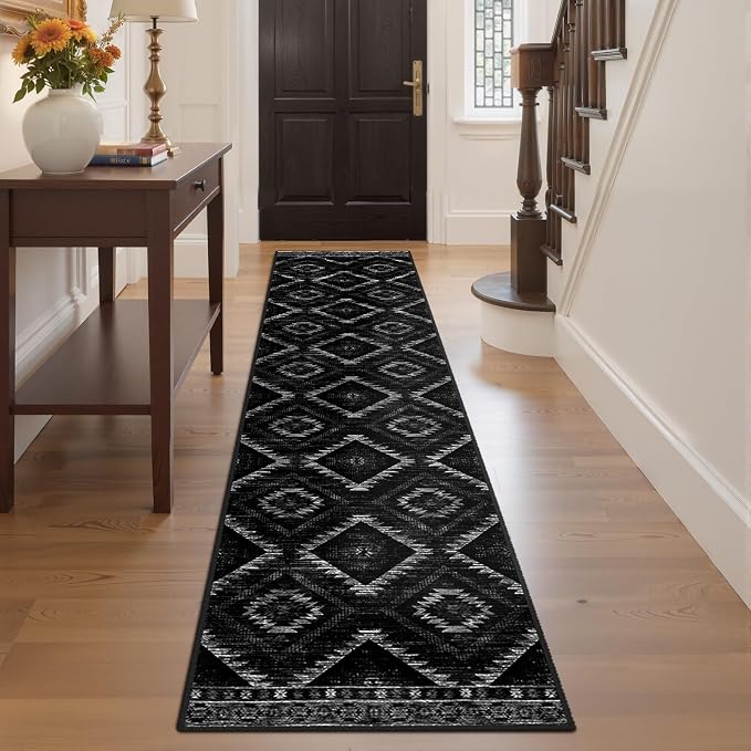 Area Rug 2x10 Rug Machine Washable Non-Slip Low Pile Print Pattern Western Rug - Image 6