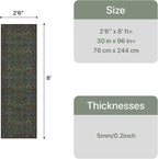 Bavni Floral Hallway Runner Rug 2'6" x 8', Washable Non Skid Boho Carpet - Image 2