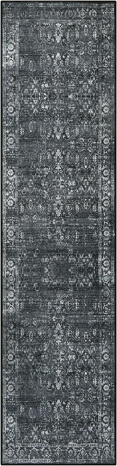Morebes Black Vintage Runners for Hallways 10 Foot Non Slip, Washable - Image 8
