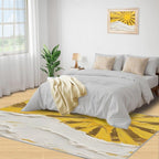 Boho Sun Runner Rugs 2x4ft, Abstraction Deco Small Entryway Mats, Minimalist - Image 5