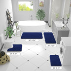 OLANLY Bathroom Rugs 59x35, Extra Soft Absorbent Chenille Bath Rugs, Rubber - Image 2