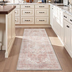 AMOAMI-2X3 Small Rug-Washable Rugs Entryway Mat Indoor-Soft Vintage Non Slip - Image 5