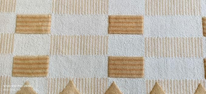 Woven Area 8x10 ft – Soft Textured Checkered Pattern - Image 4