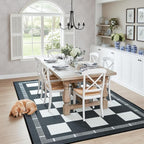 Vasofe Checkered Jute 5x7 Area Rugs, Washable Outdoor Patio Rug - Image 4