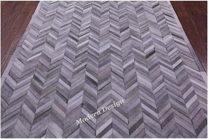 Modern Design Premium Cowhide Leather Carpet - Image 5