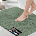 GORILLA GRIP Bath Rug Mat 44x26, Soft Absorbent Chenille, Quick Dry Microfiber by GorillaGrip