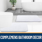 OLANLY Bathroom Rugs 70x46, Extra Soft Absorbent Chenille Bath Rugs, Rubber - Image 7
