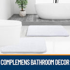 OLANLY Bathroom Rugs 32x20, Extra Soft Absorbent Chenille Bath Rugs, Rubber - Image 7