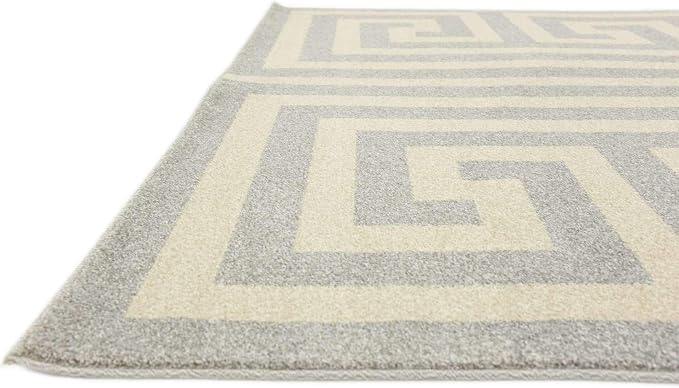 Unique Loom Athens Collection Classic Geometric Modern Border Design Area Rug - Image 8