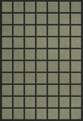 Handmade Wool Area Rug & Runner | Modern Grid Pattern Carpet by Unknown