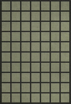 Handmade Wool Area Rug & Runner | Modern Grid Pattern Carpet by Unknown