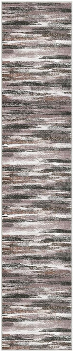 Modern Abstract Runner Rug 2x10, Dark Light Brown White Washable Long Kitchen - Image 8