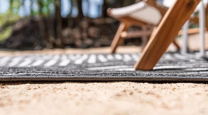 Unique Loom Sabrina Soto Outdoor Collection Geometric, Carved Area Rug - Image 4