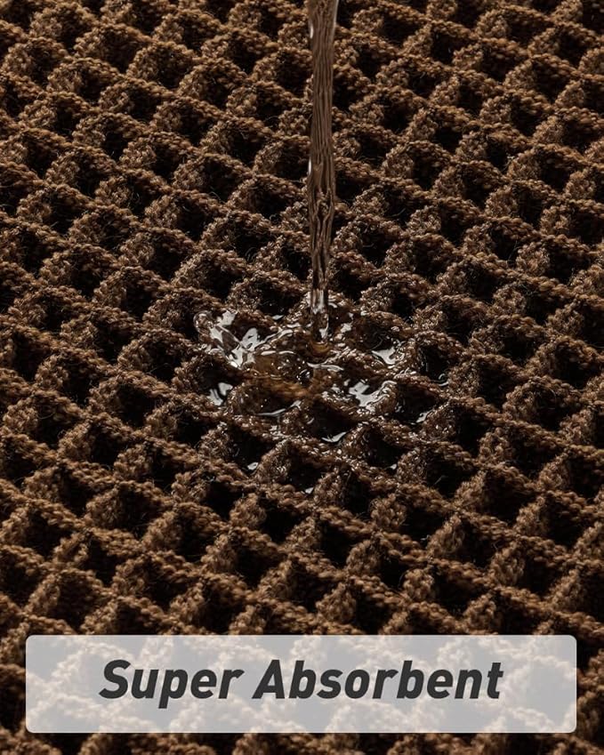 Upgraded Waffle Runner Rug Super Absorbent Non Slip Bath Mats - Image 3